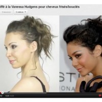 Vidéo coiffure pour cheveux frisés ou bouclés : chignon décoiffé à la Vanessa Hudgens