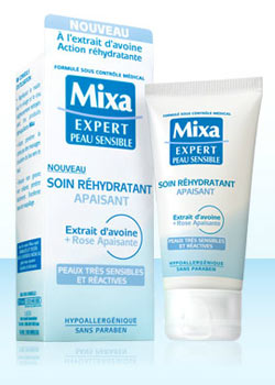 Soin réhydratant apaisant de Mixa pour peaux sensibles et réactives