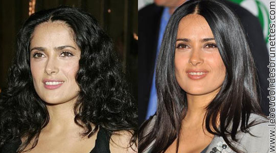 Salma Hayek : cheveux frisés ou lisses ?