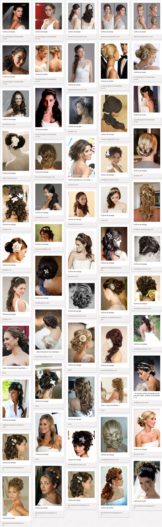 Coiffure de mariée 2012