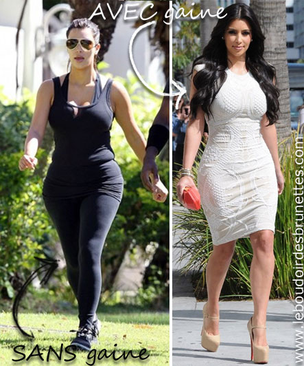 Kim Kardashian avec et sans gaine